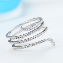 S925 Sterling Silver Rhodium-Plated CZ Ring - Urban Chic R1002