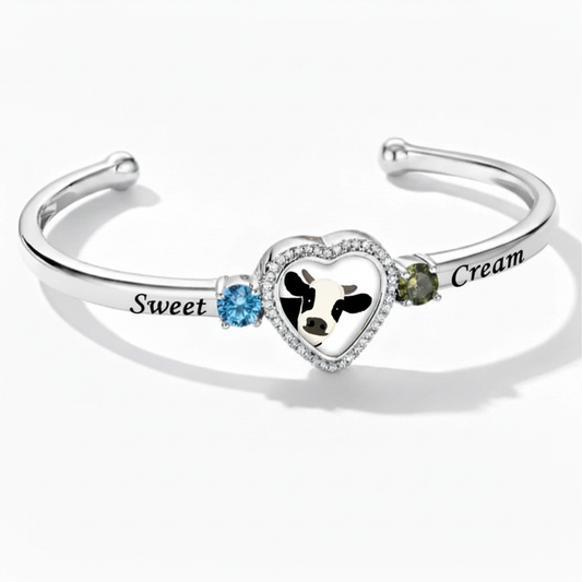Delicate Heart Locket Bangle — Adjustable Fit, Timeless Sparkle B3012