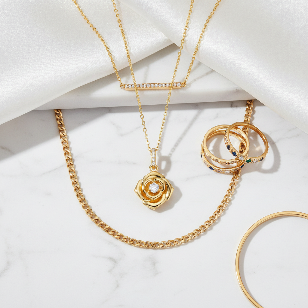 精美平铺叠戴图