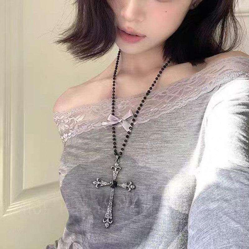 Multi-Layered Cross Pendant Necklace - Sweet & Cool Style
