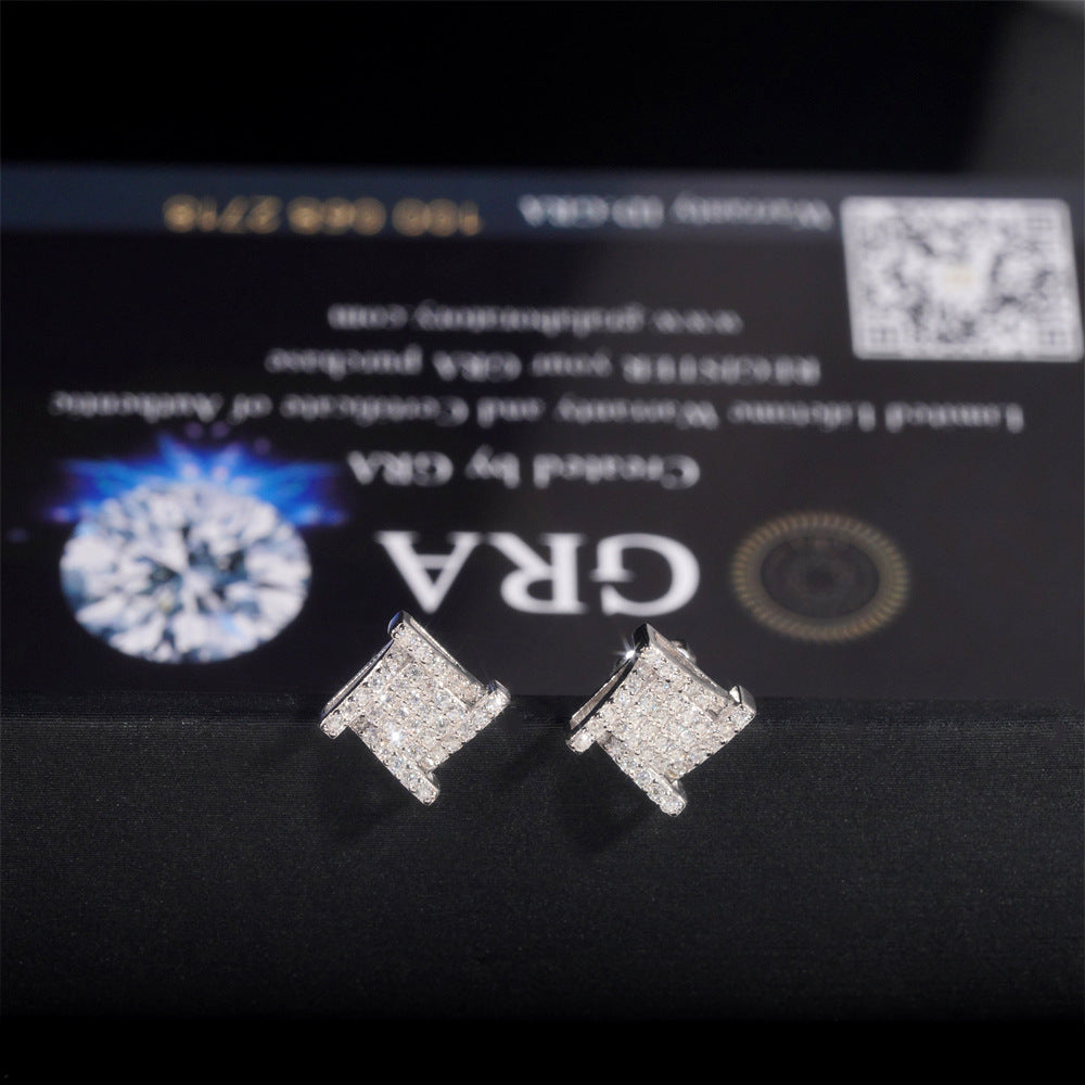 Cyclone Series S925 Silver VVS Moissanite Earrings - Unisex Fashion Jewelry