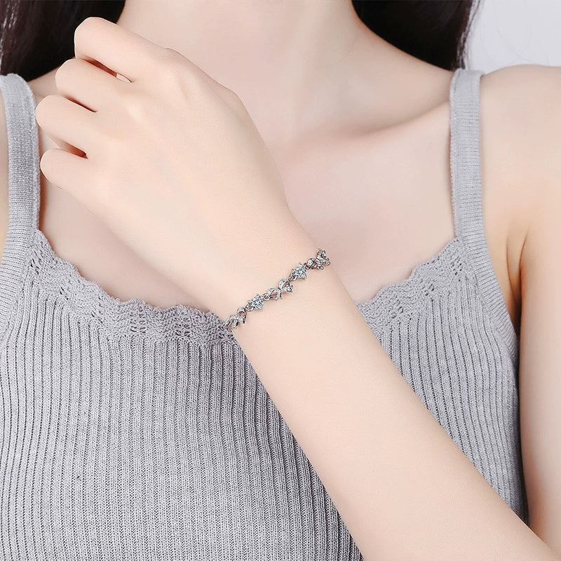 Bow Vine Chain Bracelet in Sterling Silver for Women — Everyday Sweet