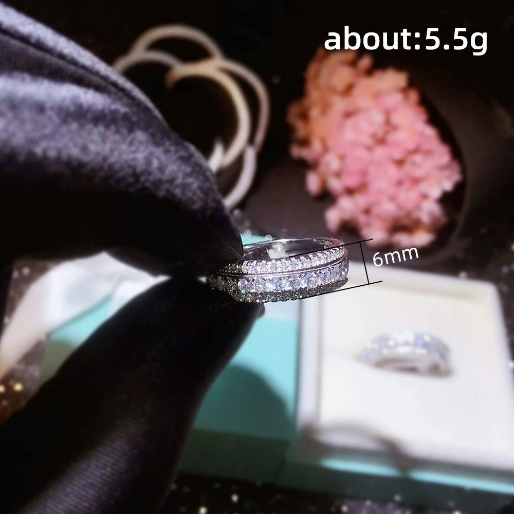 Luxury Pave Diamond Ring - Unisex Statement Design for Proposal & Engagement