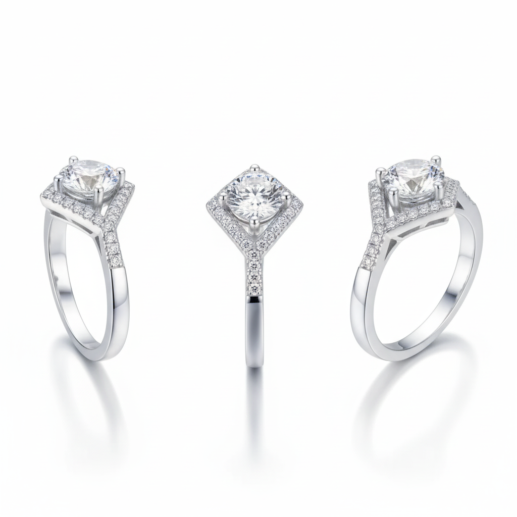 Crown Halo Ring - Multiple Angles