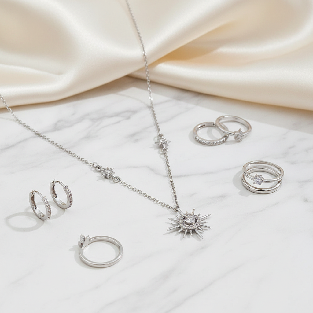 Flat lay with accessories