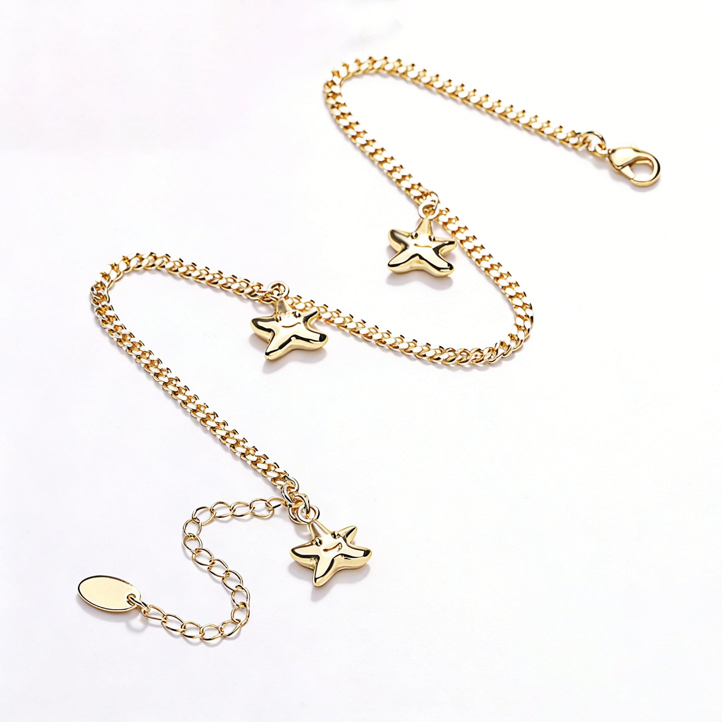 Starfish Charm Chain Bracelet in Gold Plated for Women — Everyday Coastal