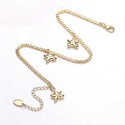 Starfish Charm Chain Bracelet in Gold Plated for Women — Everyday Coastal