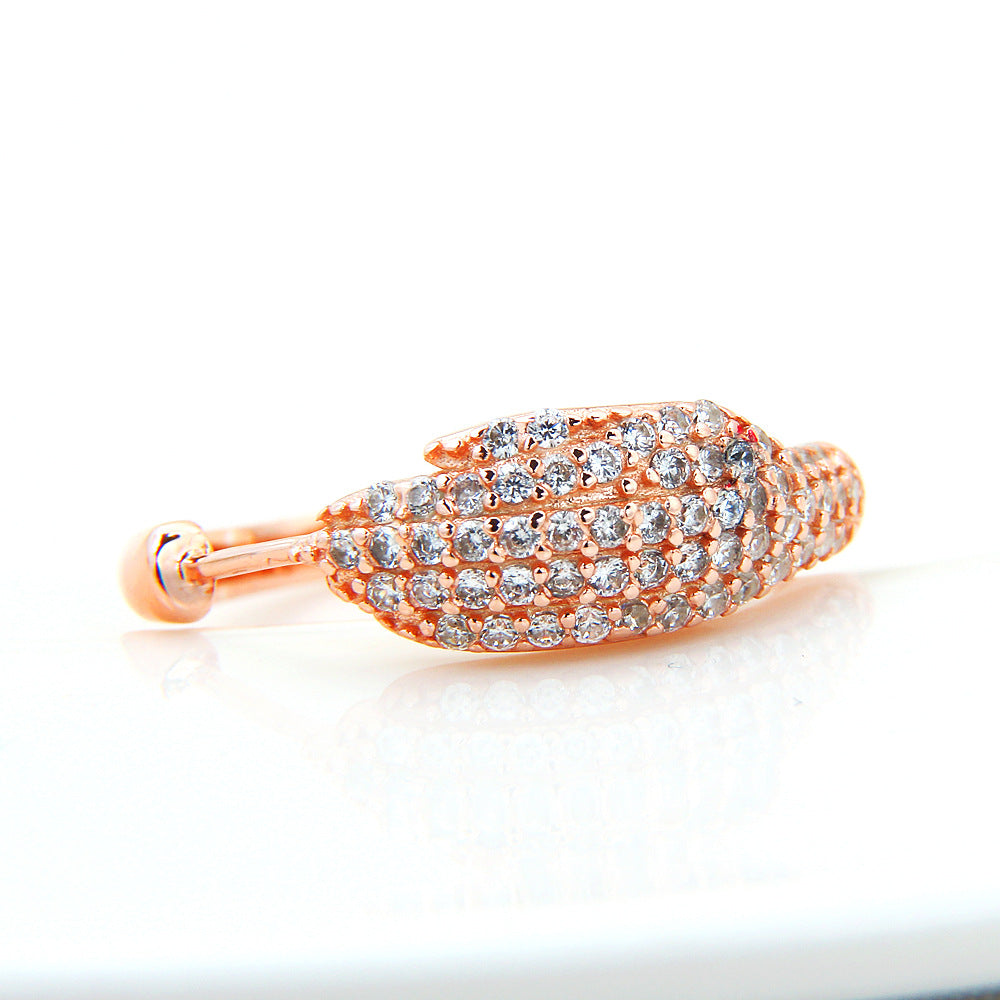 Ricady Jewel S925 Silver Rose Gold Ring with Zircon - Urban Chic Style