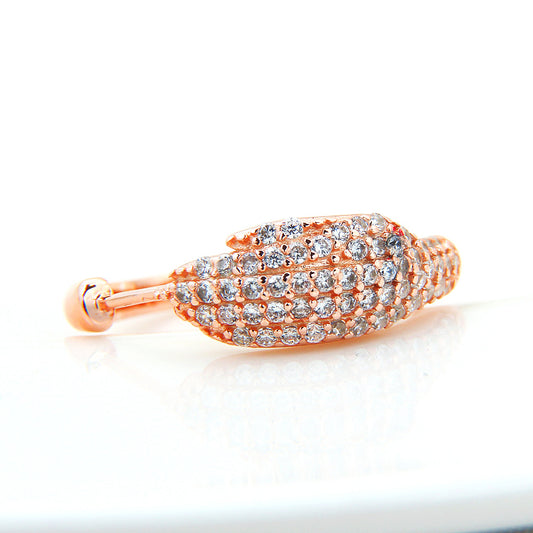 Ricady Jewel S925 Silver Rose Gold Ring with Zircon - Urban Chic Style