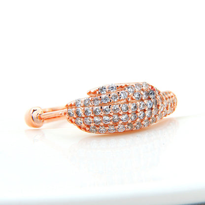 Ricady Jewel S925 Silver Rose Gold Ring with Zircon - Urban Chic Style