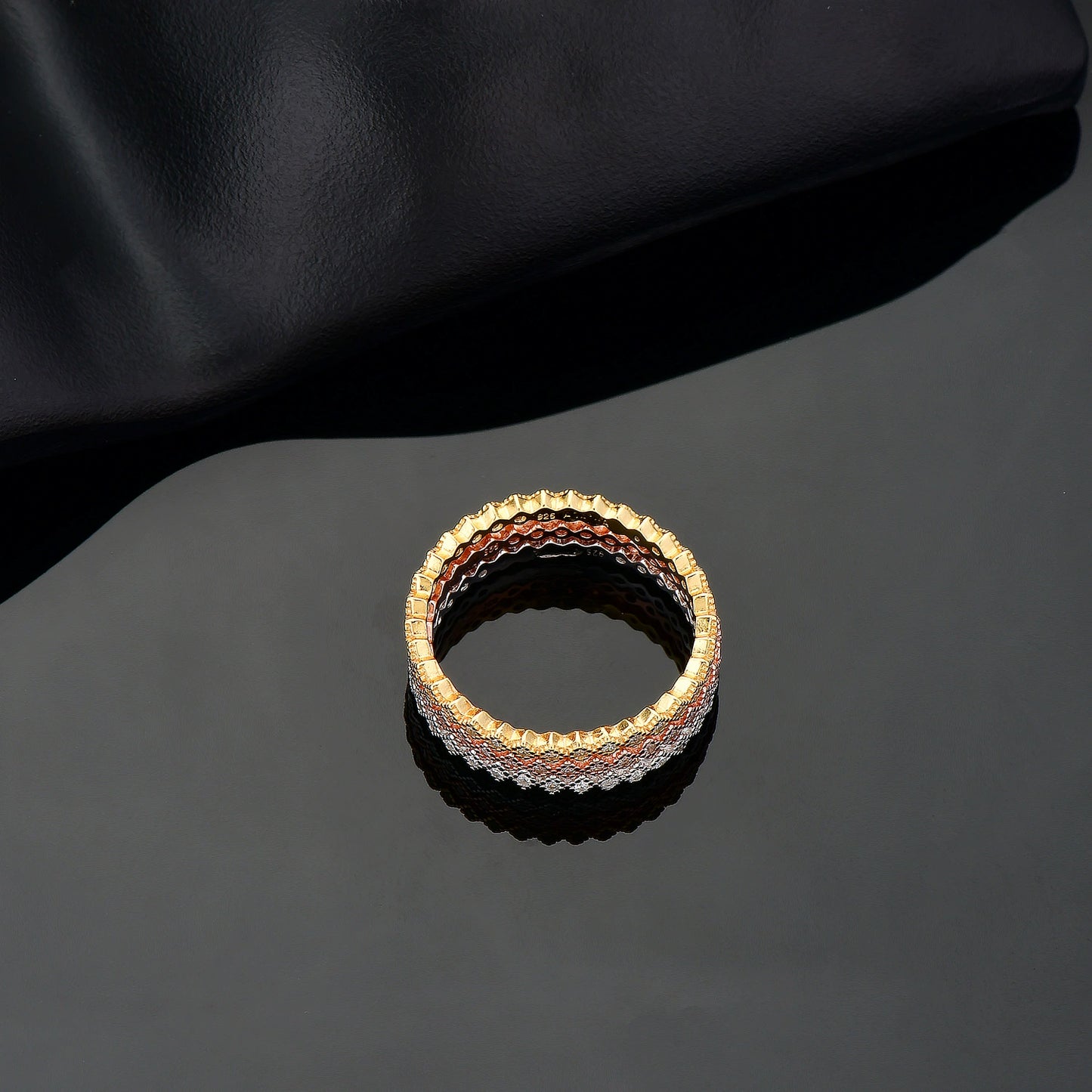 2025 New Minimalist S925 Silver Ring Set - White-Red-Yellow Zircon Gold-Platedg & Nano Tanzanite