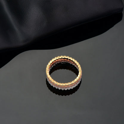 2025 New Minimalist S925 Silver Ring Set - White-Red-Yellow Zircon Gold-Platedg & Nano Tanzanite