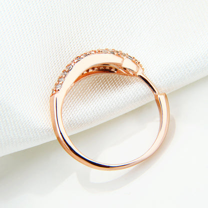 Ricady Jewel S925 Silver Rose Gold Ring with Zircon - Urban Chic Style