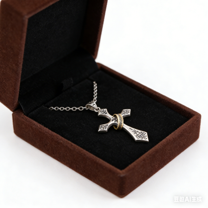 Vintage Cross Pendant in Copper - Multiple Chain Options