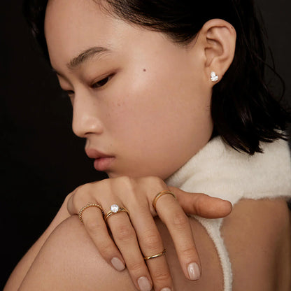 Ricady Jewel Twisted Rope Design 925 Sterling Silver Minimalist Band Ring