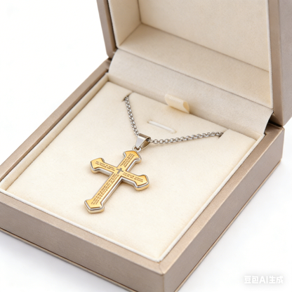 Geometric Linear Pendant Necklace with Snake Chain - Titanium Steel