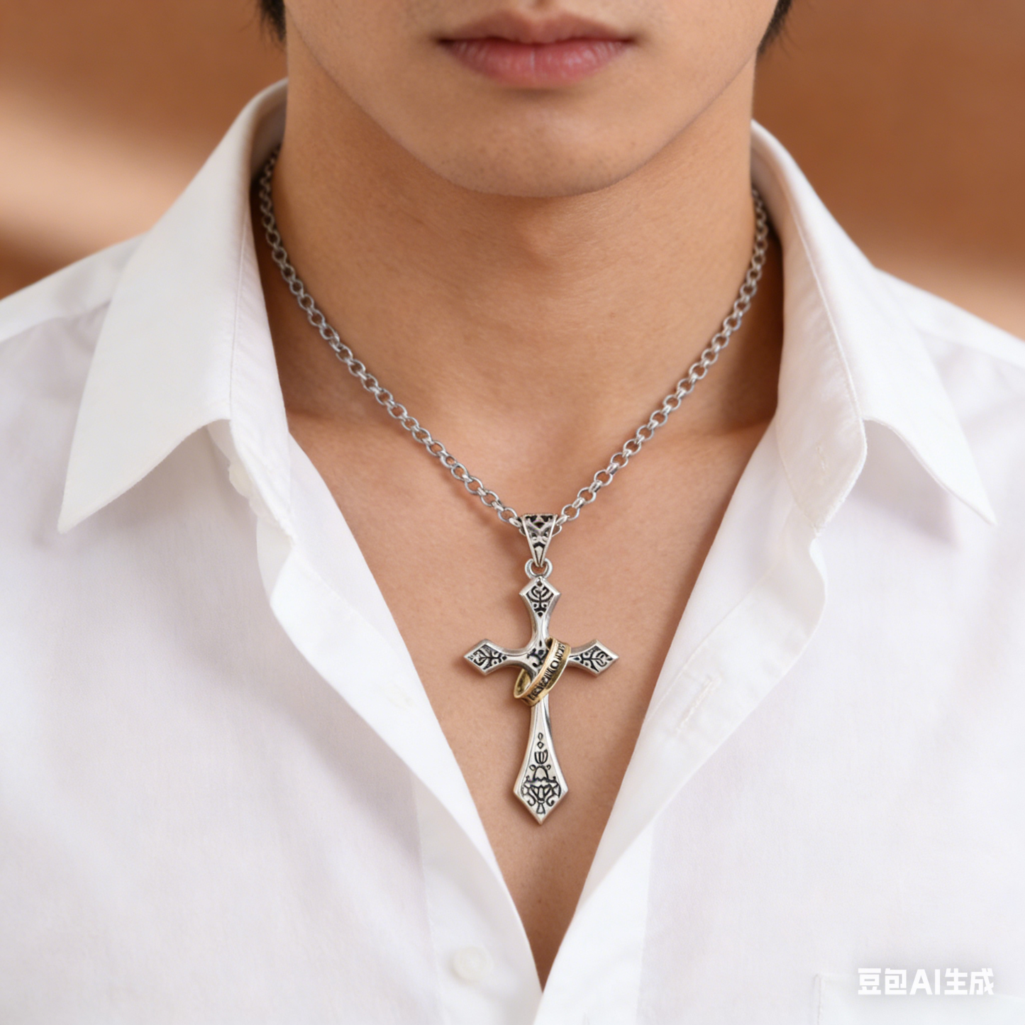 Vintage Cross Pendant in Copper - Multiple Chain Options