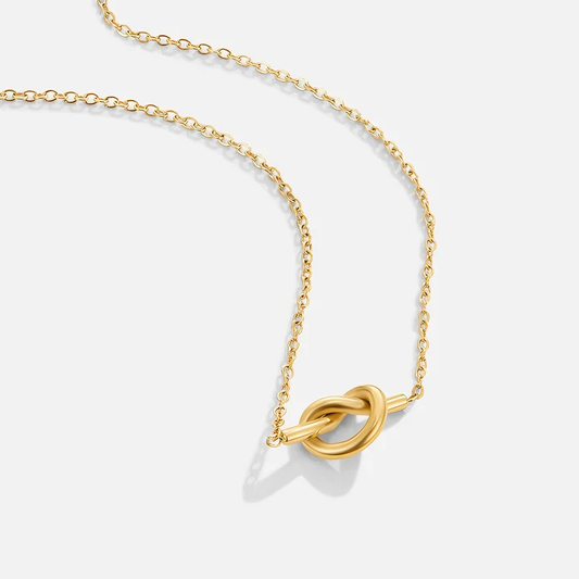Interlocking Rings Necklace Gold Sterling Silver for Women