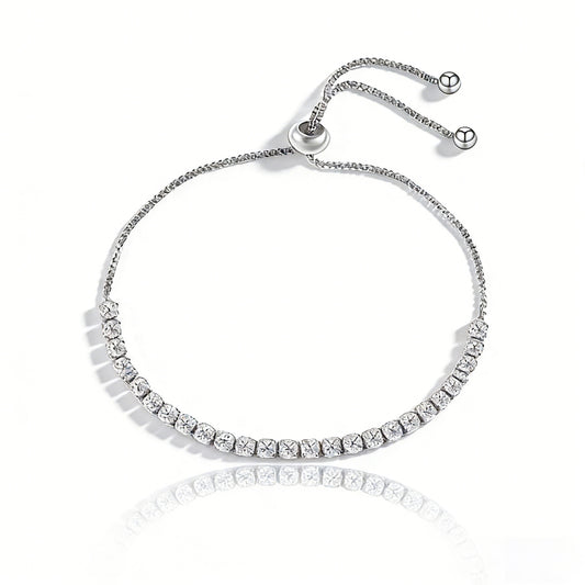 Geometric U-Bar Chain Bracelet in Sterling Silver for Women — Everyday Modern