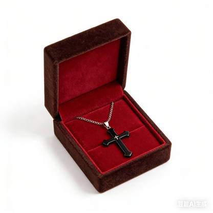 Geometric Linear Pendant Necklace with Snake Chain - Titanium Steel