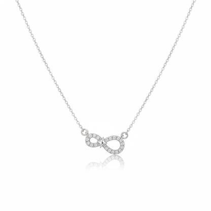 银色钻石无限符号项链-高清白底图