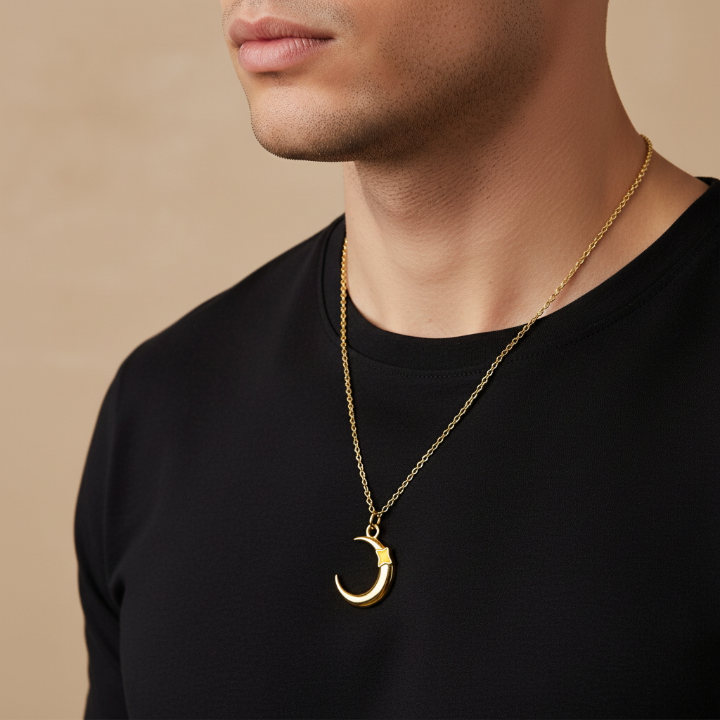 男生佩戴模特图