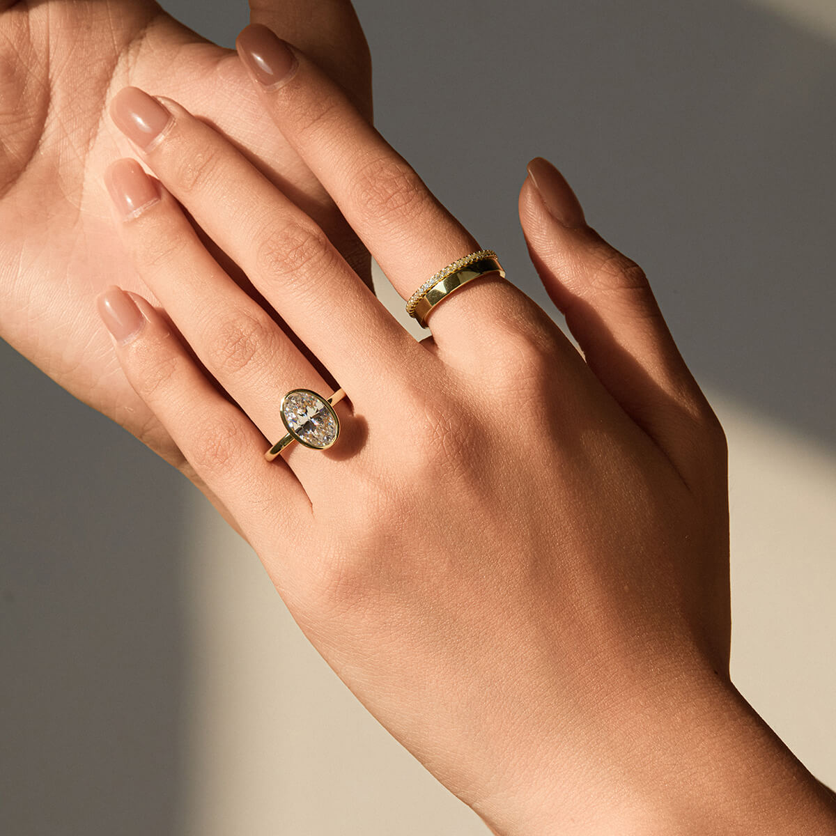 Ricady Jewel Oval Cut Cubic Zirconia 14K Gold-Plated Solitaire Statement Ring