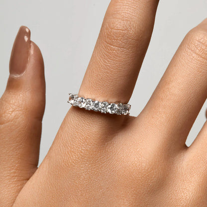 Ricady Jewel Seraphina Ring - 925 Sterling Silver Gold-Plated Open Band with Pear-Cut Stones