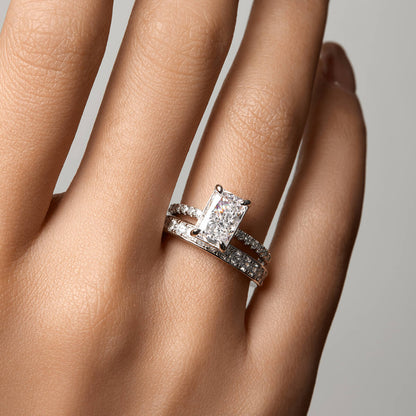 Ricady Jewel Half-Eternity Cubic Zirconia Ring - 925 Sterling Silver Band for Women, Size 4-10