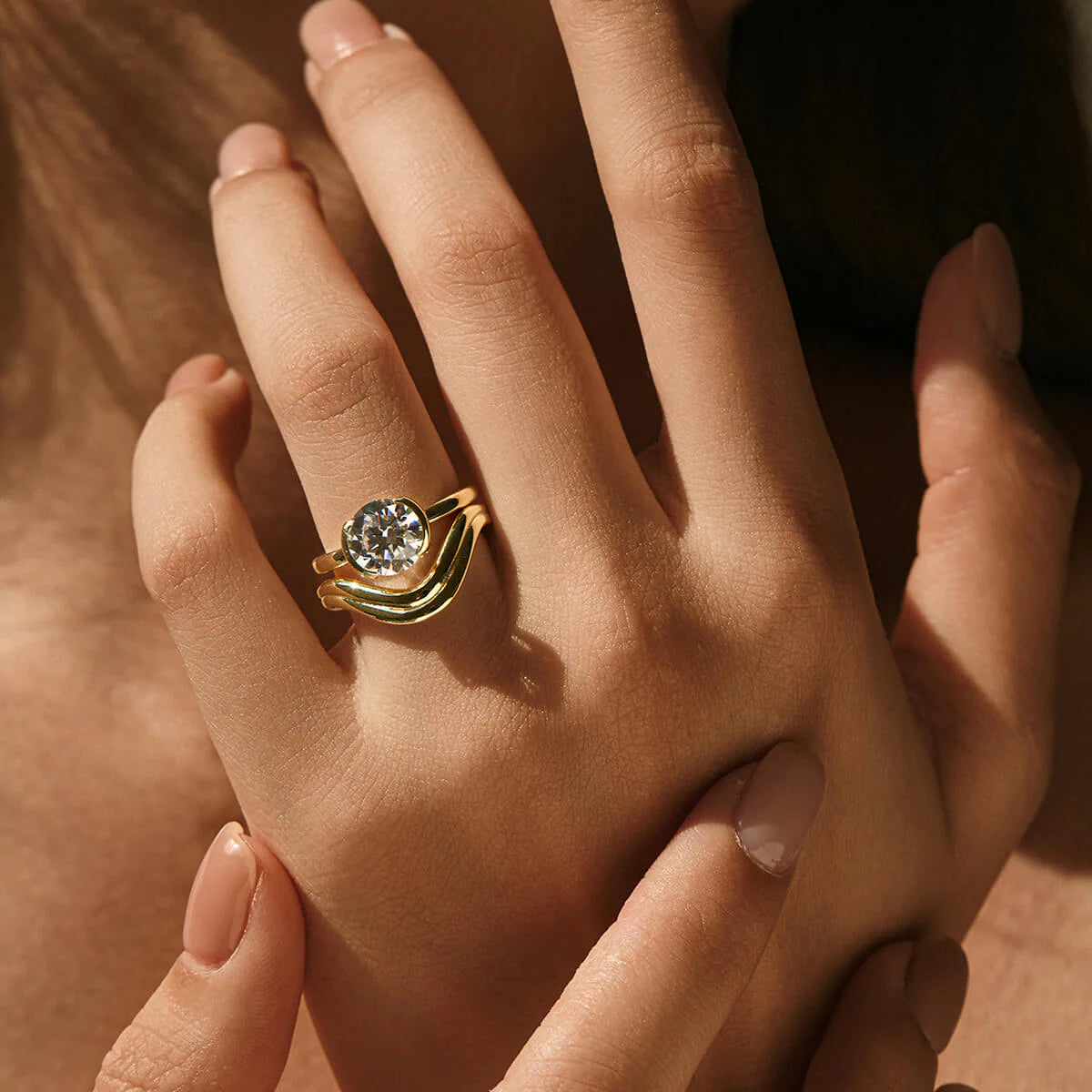 Ricady Jewel Twisted Sterling Silver Minimalist Band Ring