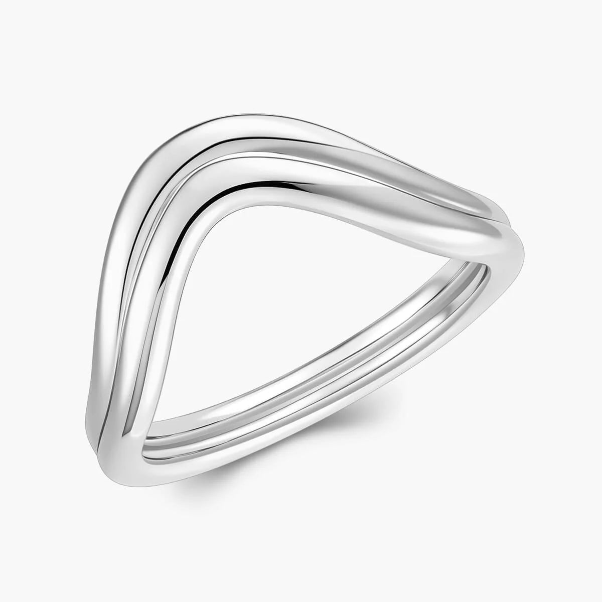 Ricady Jewel Twisted Sterling Silver Minimalist Band Ring