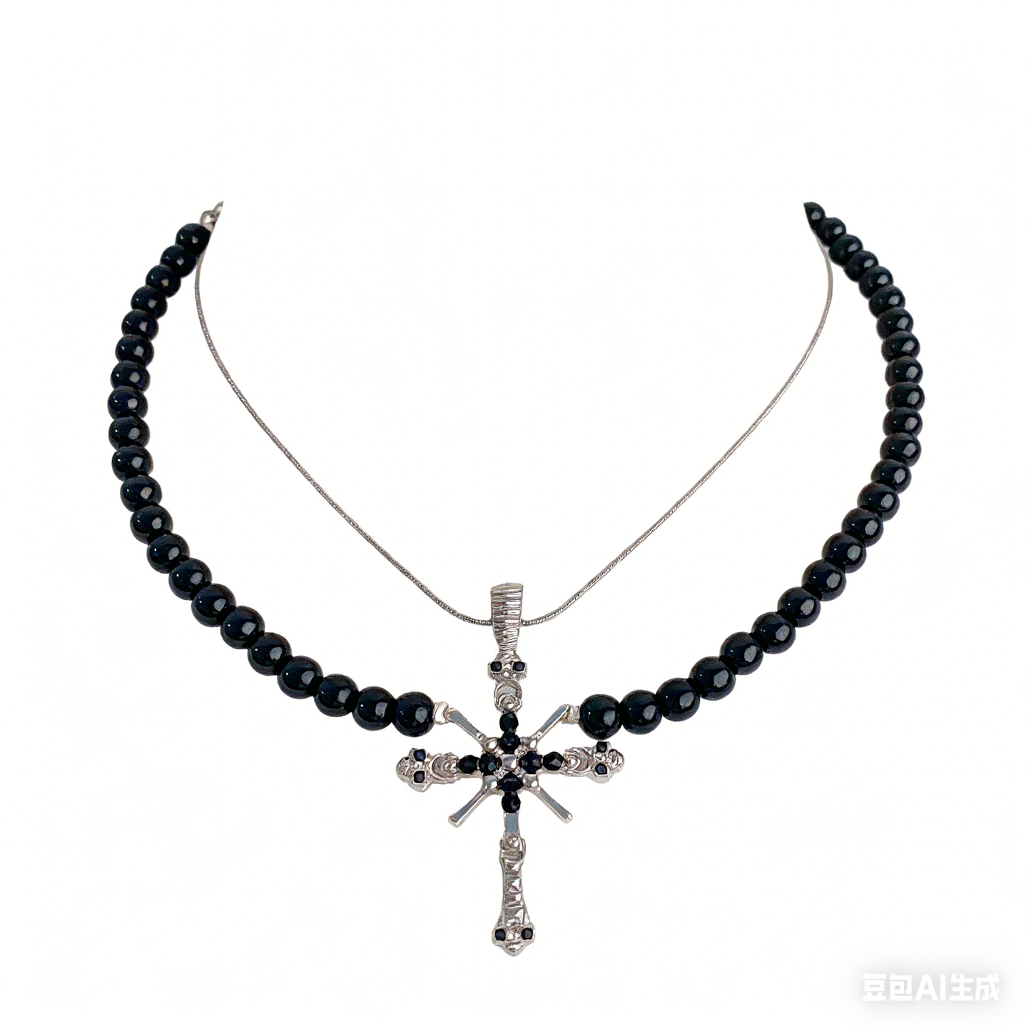 Edgy Cross Pendant Necklace - Sweet & Cool Unisex Design