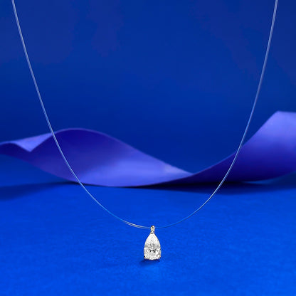 S925 Silver Invisible Fishing Line Necklace - Summer Versatile Collar Chain