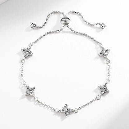 Clover Diamond Starry Sky Bracelet - Elegant Daily Commute Versatile Jewelry