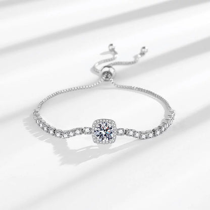 Women's 1ct Moissanite Set: Ring, Necklace, Earrings & Bracelet