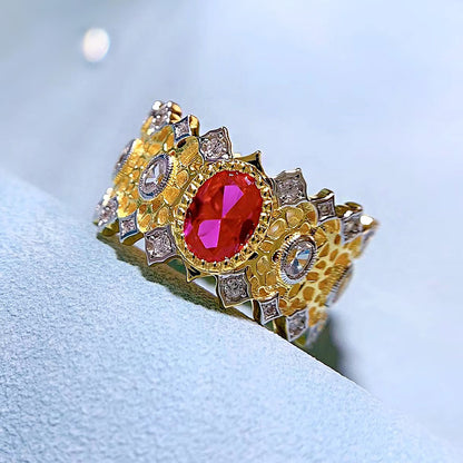 Luxury Ins Style Ring | Brushed Vintage Lace Design