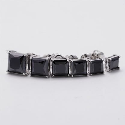 Trendy Unisex S925 Silver Earrings with VVS Black Moissanite