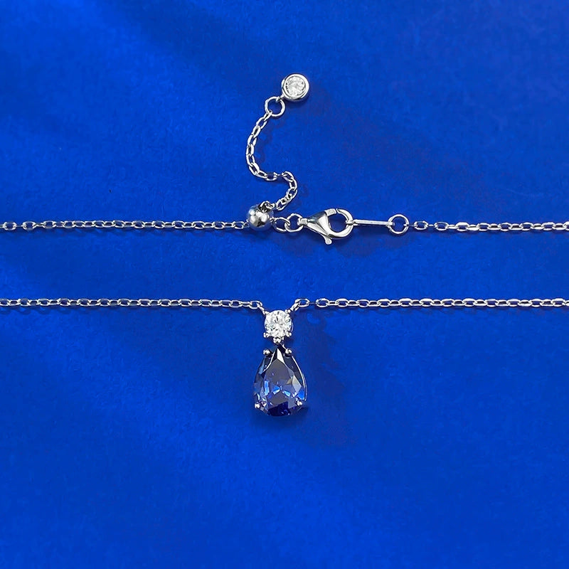 Ricady Jewel 925 Silver Retro Clavicle Chain | 7*10mm Pear Drop Pendant