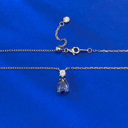 Ricady Jewel 925 Silver Retro Clavicle Chain | 7*10mm Pear Drop Pendant