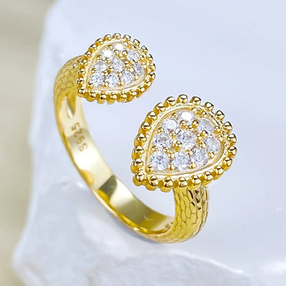 Bohemian Style Simulated Diamond Teardrop Ring - Wedding/Ins Fashion for Women
