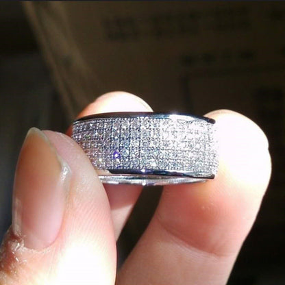 5-Row CZ Ring - Unisex Fashion Statement Jewelry