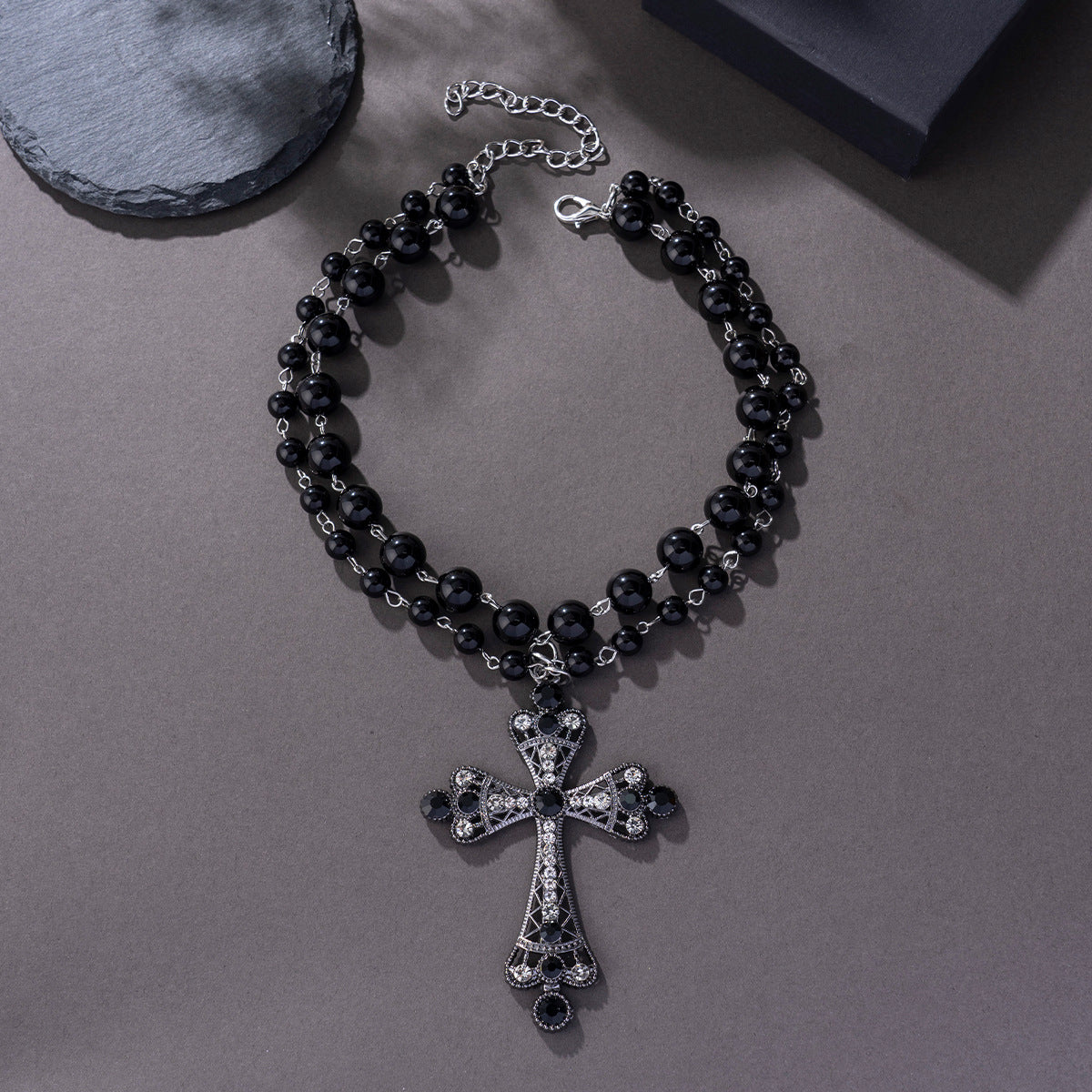 Acrylic Cross Choker Necklace - Bold Personality Style