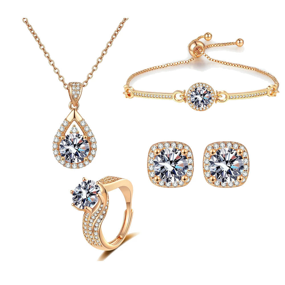 Ricady Jewel Minimalist Geometric Jewelry Set for Women, Elegant 3-Piece Everyday Luxury Set