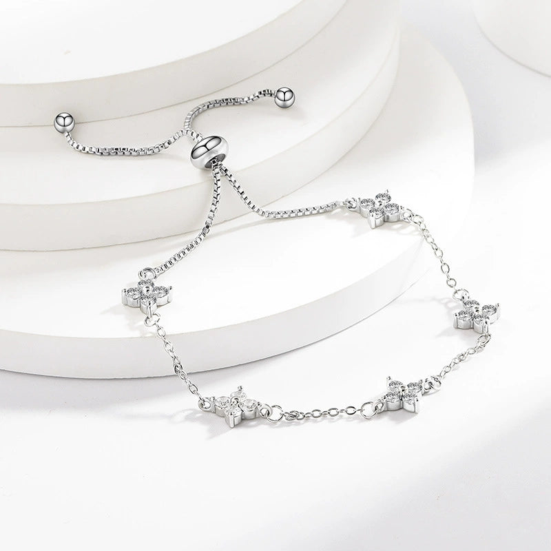 Clover Diamond Starry Sky Bracelet - Elegant Daily Commute Versatile Jewelry