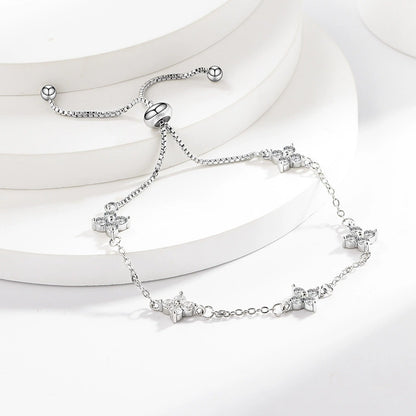Clover Diamond Starry Sky Bracelet - Elegant Daily Commute Versatile Jewelry