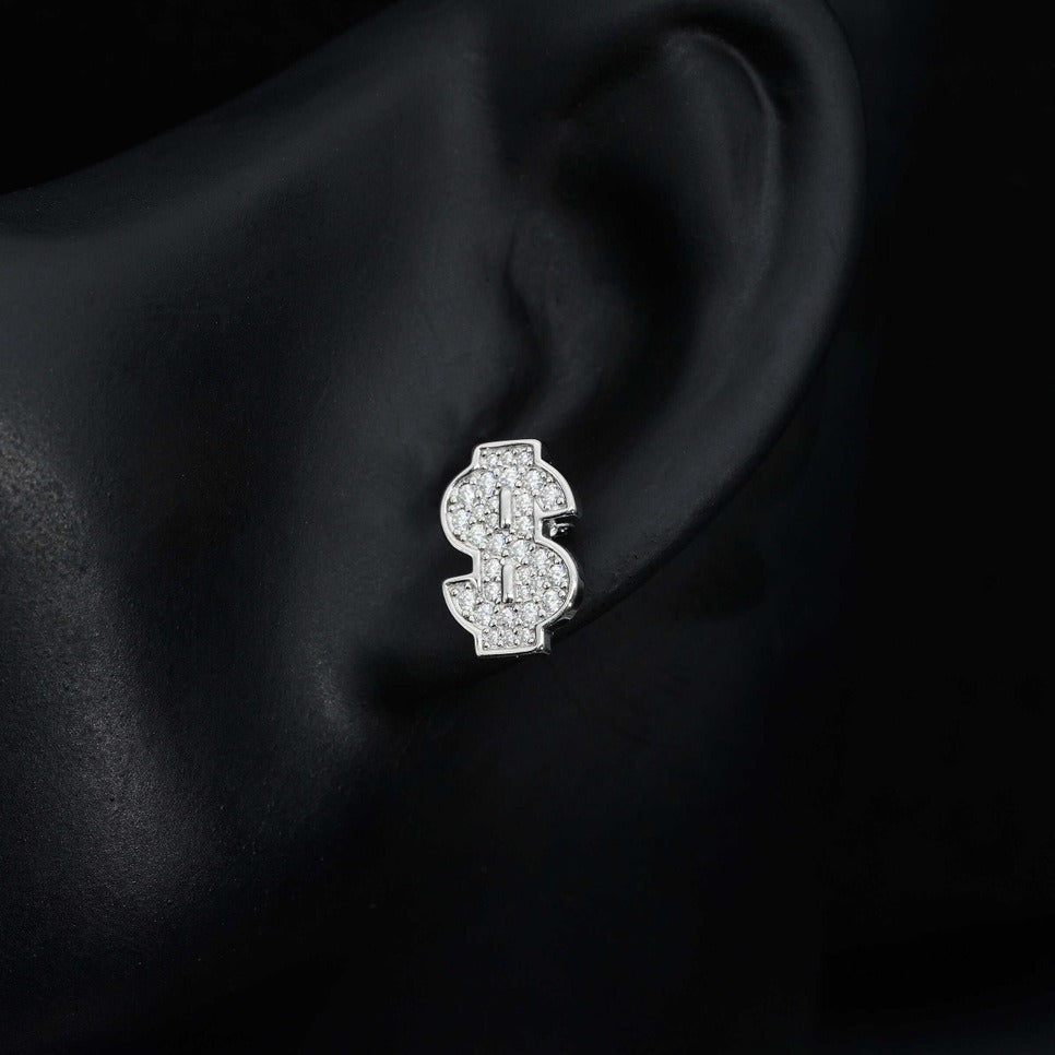 S925 Silver Earrings with VVS Moissanite - Unisex Statement Jewelry