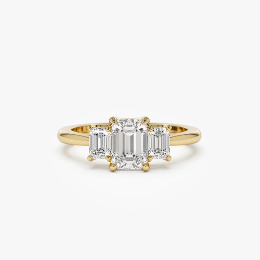 Ricady Jewel – Elegant Faceted Cubic Zirconia Promise Ring for Women, Minimalist Sparkle Engagement Band