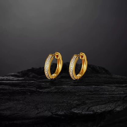 Princess-Cut Moissanite Hoop Earrings in Sterling Silver for Women — Modern Elegance