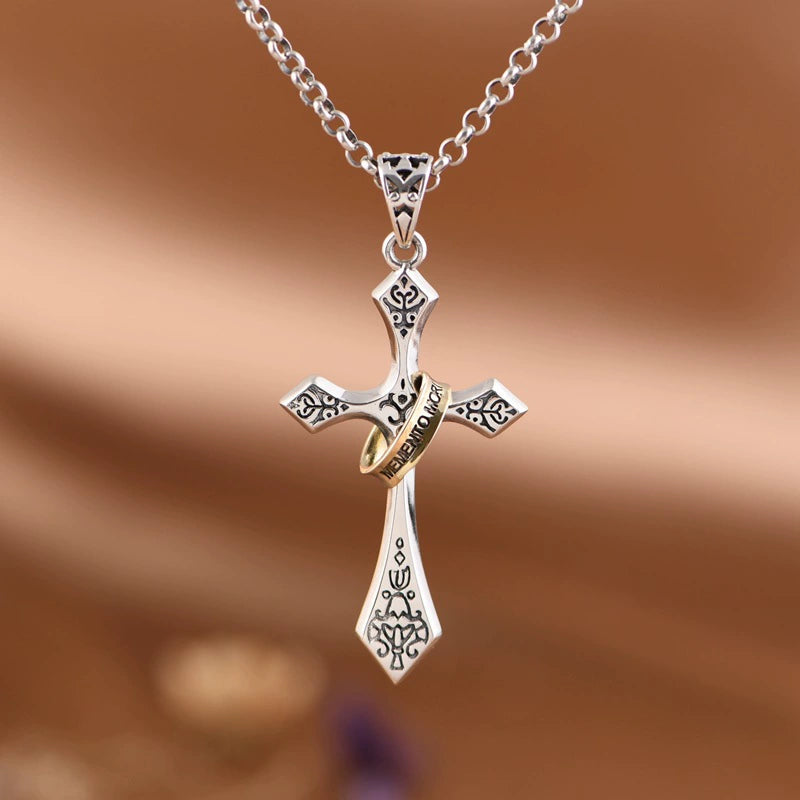 Vintage Cross Pendant in Copper - Multiple Chain Options
