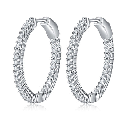 S925 Sterling Silver Moissanite Studs - Minimalist & Luxe Multiple Sizes Earrings